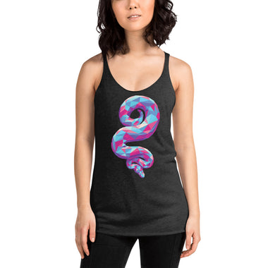 Bubble Gum Geo Snake Tri-Blend Tank Top