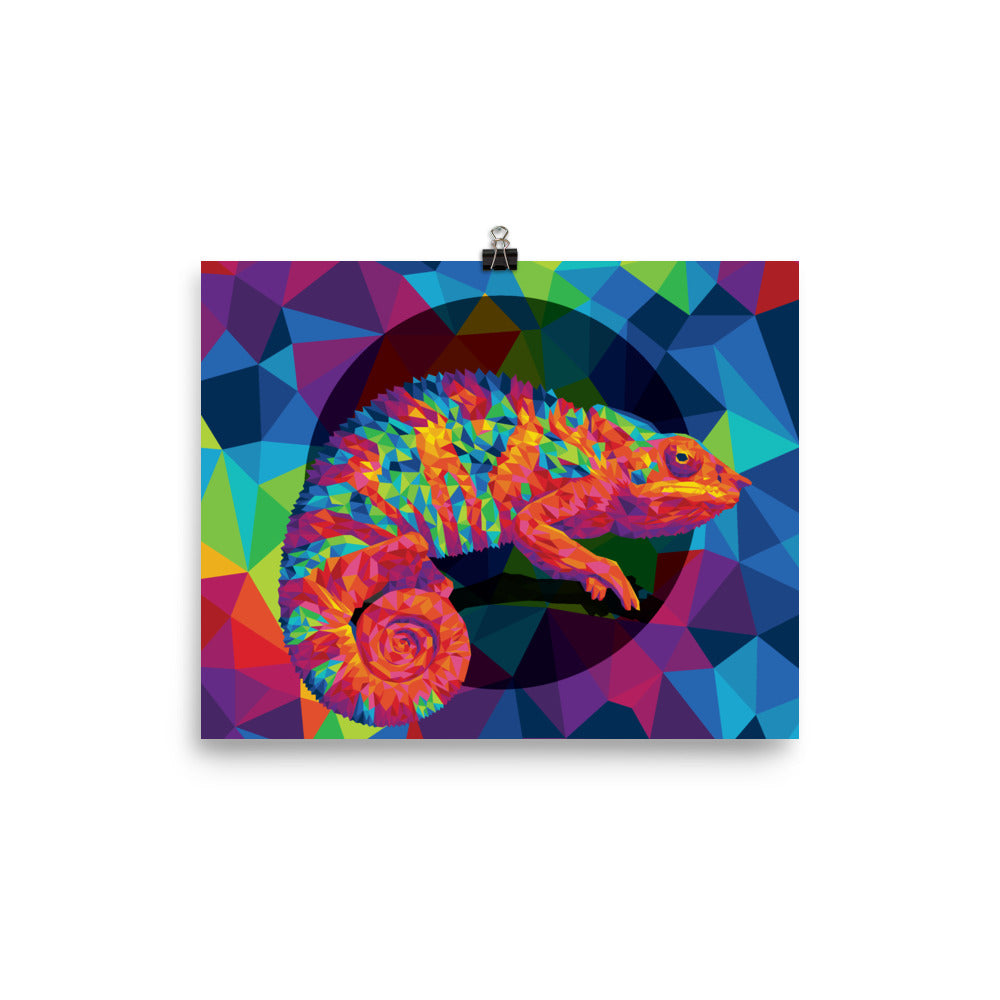 Geo Chameleon Poster