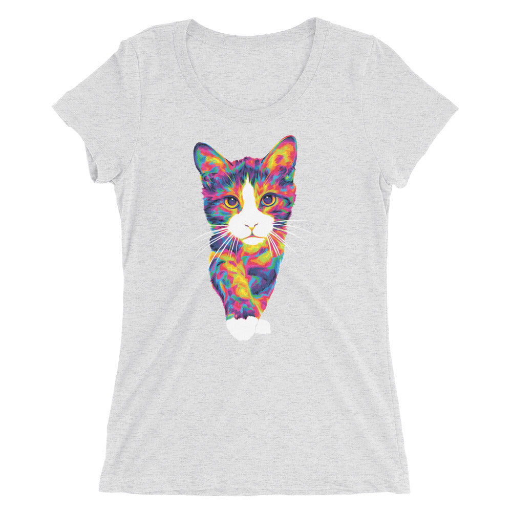 The Rainbow Cat Women's Tri-Blend T-Shirt