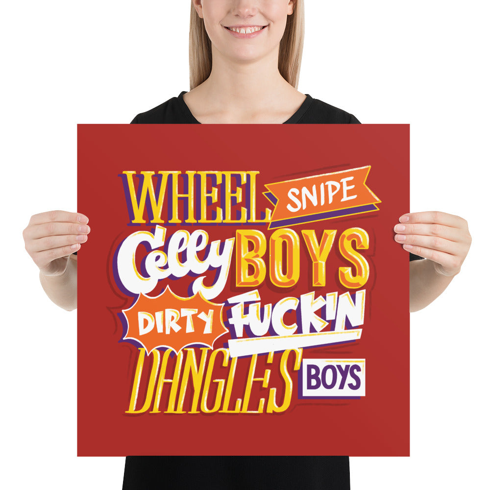 Wheel Snipe Celly Poster