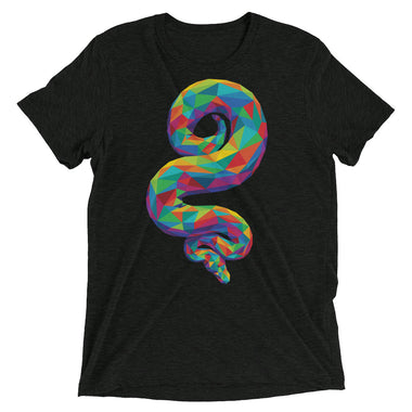 Rainbow Geo Snake Coil Tri-Blend T-Shirt