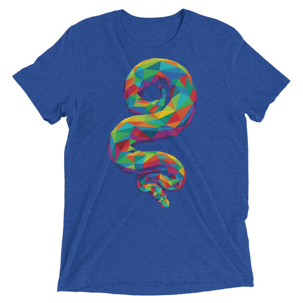 Rainbow Geo Snake Coil Tri-Blend T-Shirt