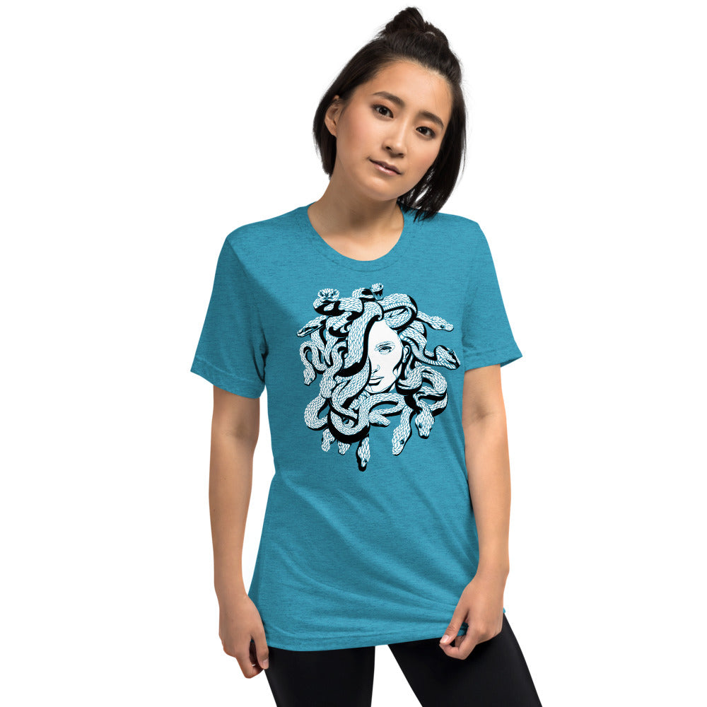 Medusa Greek Mythology Scales Unisex Tri-Blend T-Shirt