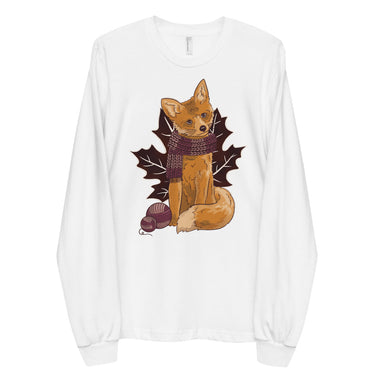 Fall Knitting Fox Long Sleeve T-shirt
