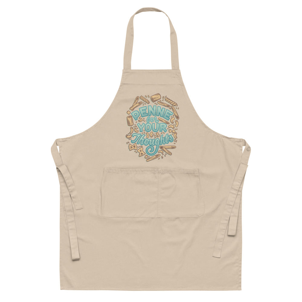 Penne for Your Thoughts Organic Cotton Apron