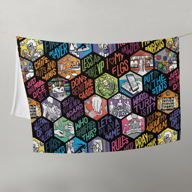 Board Gamer-Isms Hex Throw Blanket