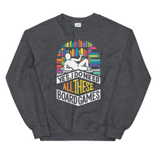 Load image into Gallery viewer, All These Board Games Dark Color Unisex Sweatshirt