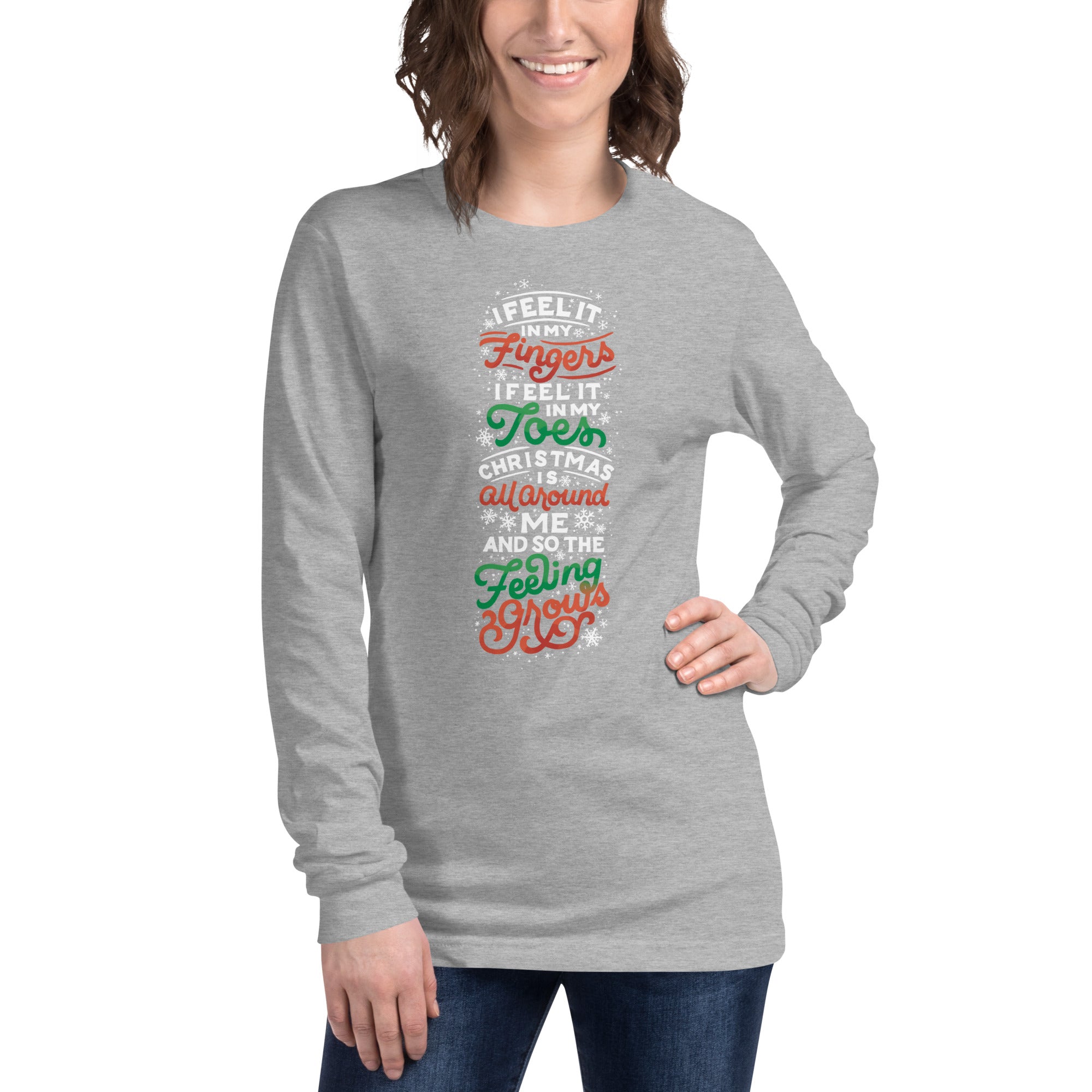 I Feel It In My Fingers Christmas Unisex Long Sleeve Tee