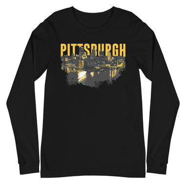 Pittsburgh Downtown Skyline Point Long Sleeve Tee