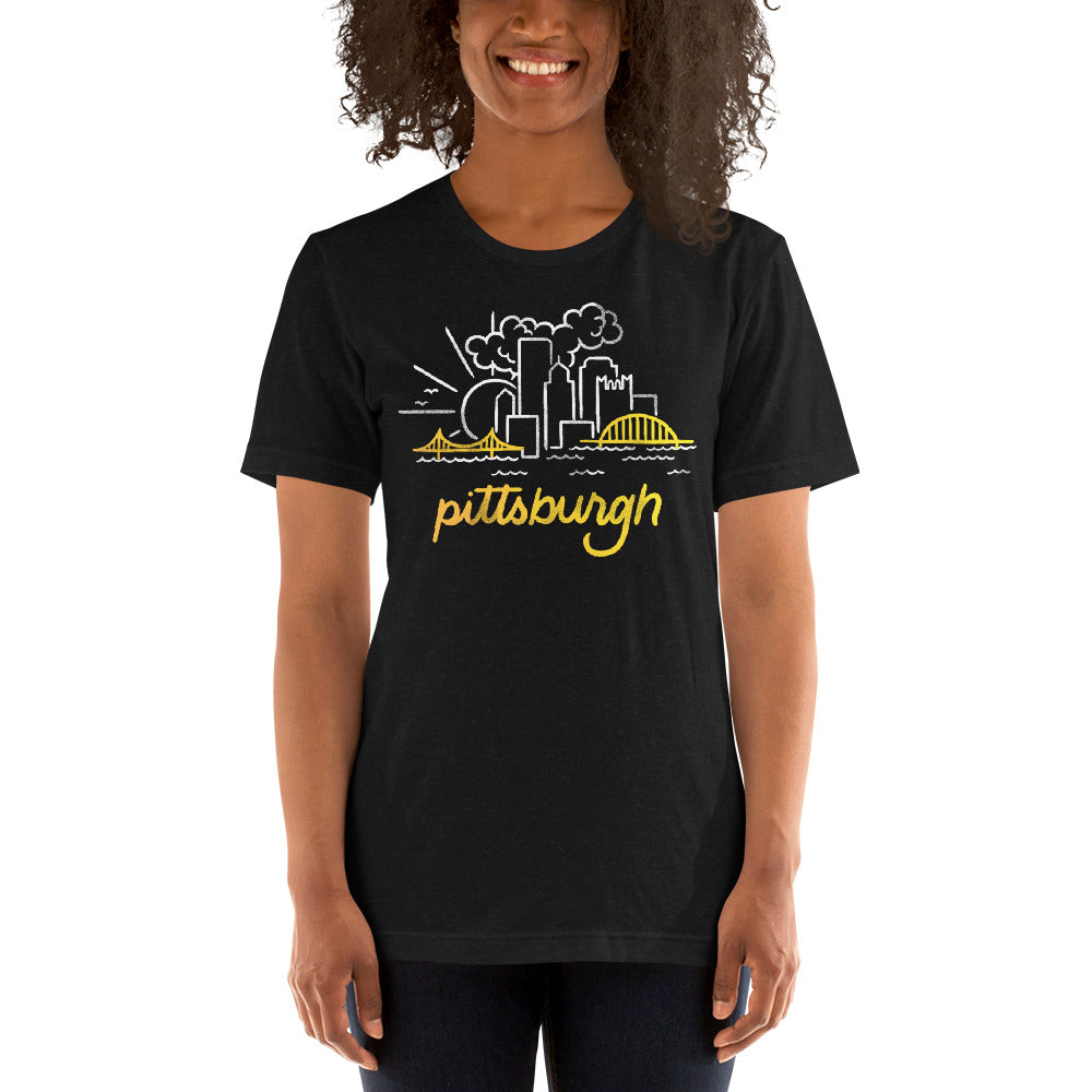Pittsburgh Mono-Skyline Unisex T-Shirt