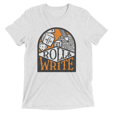 Roll and Write White Unisex Tri-Blend T-Shirt