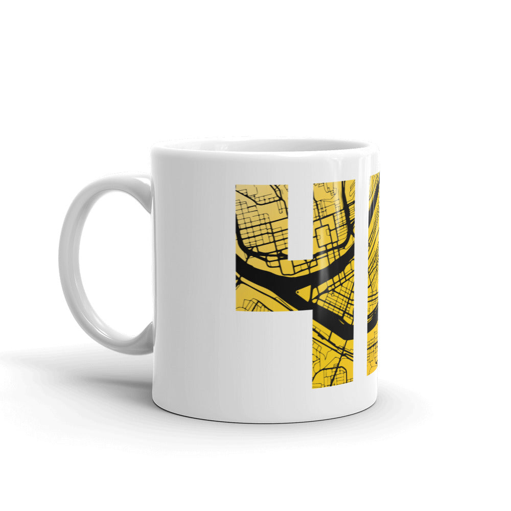 Pittsburgh 412 Map Mug