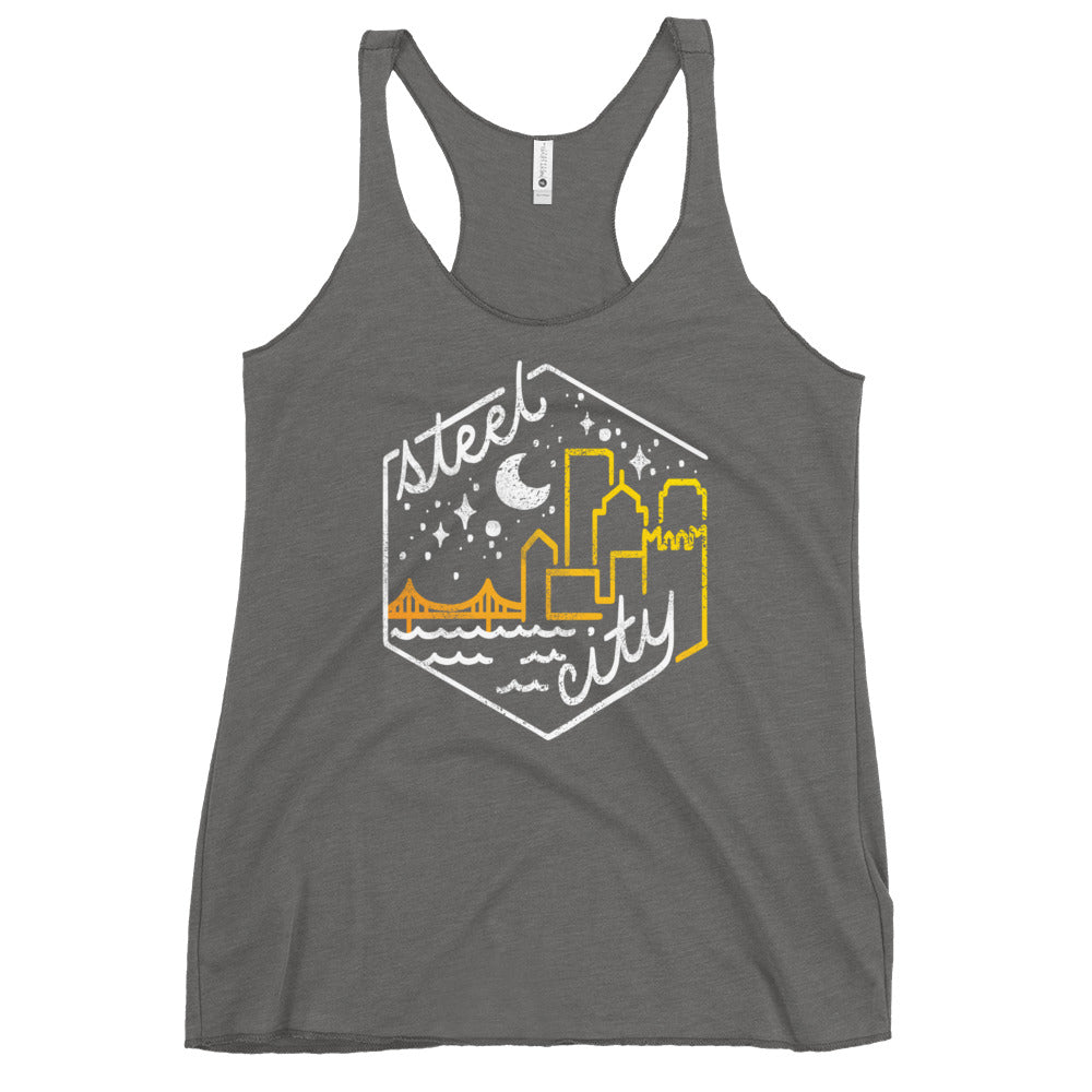 Steel City Starry Skyline Women's Racerback Tank