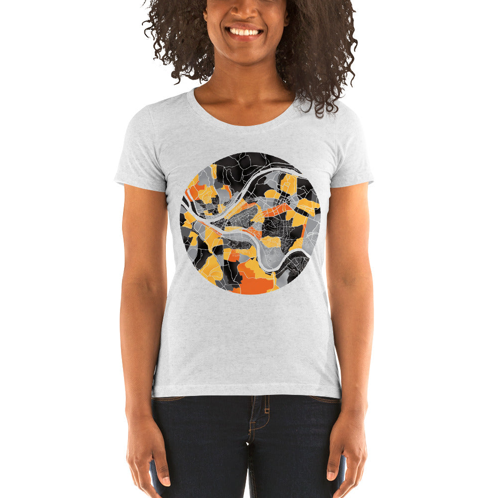 Pittsburgh Neighborhood Map Women's Tri-Blend T-Shirt